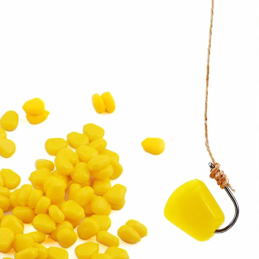50pcs100pc Silicone Corn Smell Soft Bait Floating Water Carp Fishing Lures of Artificial Rubber Baits 250708