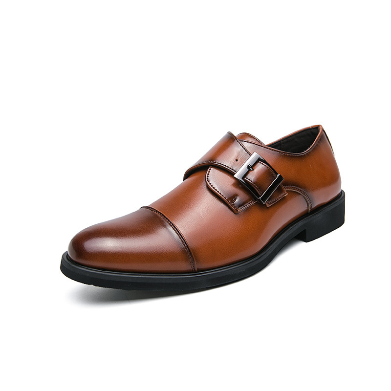 Free shipping 2025 casual shoes men business shoes plus size pointed low top shoes fashion classic leather shoes