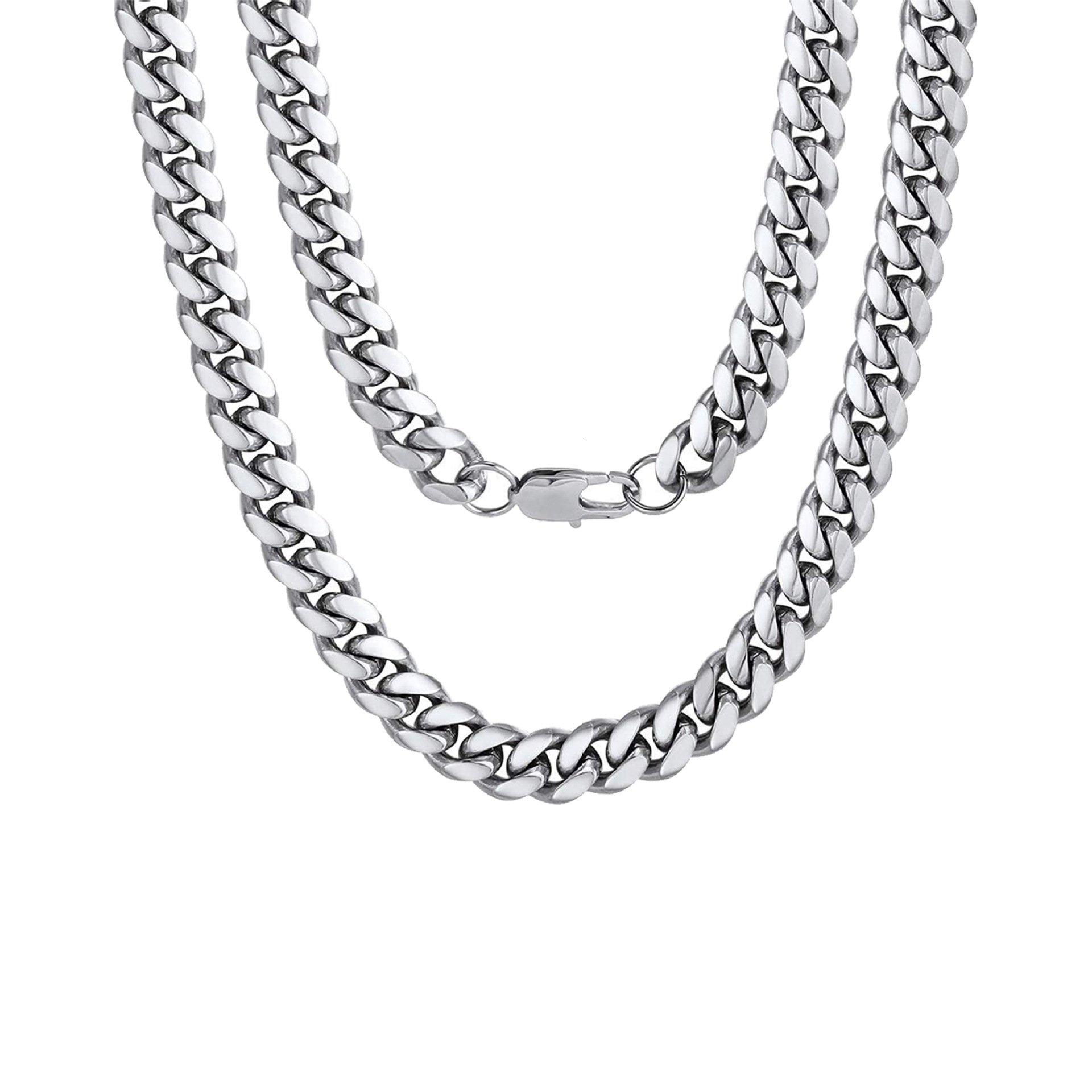 Luxury Jewelry Designer Jewelry Amazon Cross-border Hot-selling Stainless Steel Necklace For Men, European And American Fashion, Encrypted Round Polis