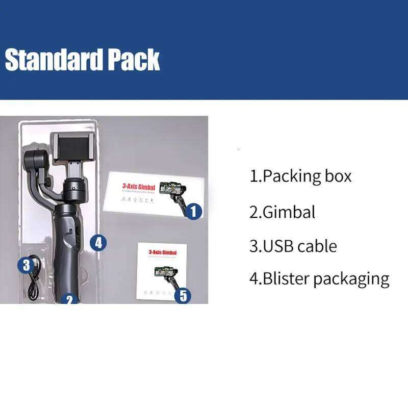 High Quality Gimbal 3 Axis Cell Phone Control Flexible Handheld Camera Video Stick F6 for Face Tracking Vlog Selfie