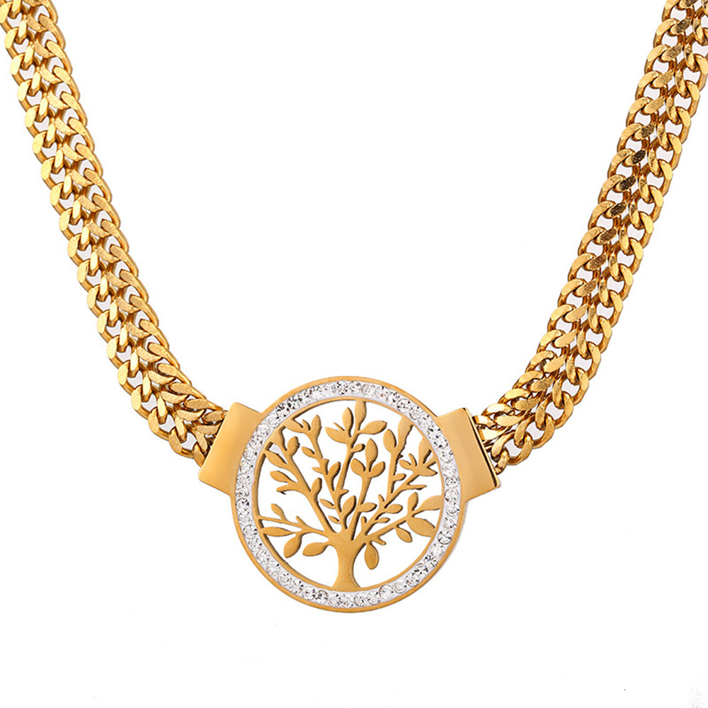 Luxury Jewelry Designer Jewelry Stainless Steel Necklace For Women Titanium Steel Necklace Accessories For Women Cross-border Simple High-end Clavicle