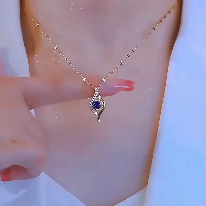 Purp Water Drop Simp Tpeent Versatile Titanium Steel Chain Does Not Fade with Your Necklace Pendant W250712