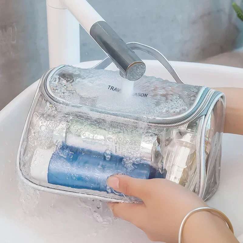 Clear Makeup Cosmetic Bag Portable Toiletry Transparent Waterproof Pouch Storage Home Travel Wash Kit Case