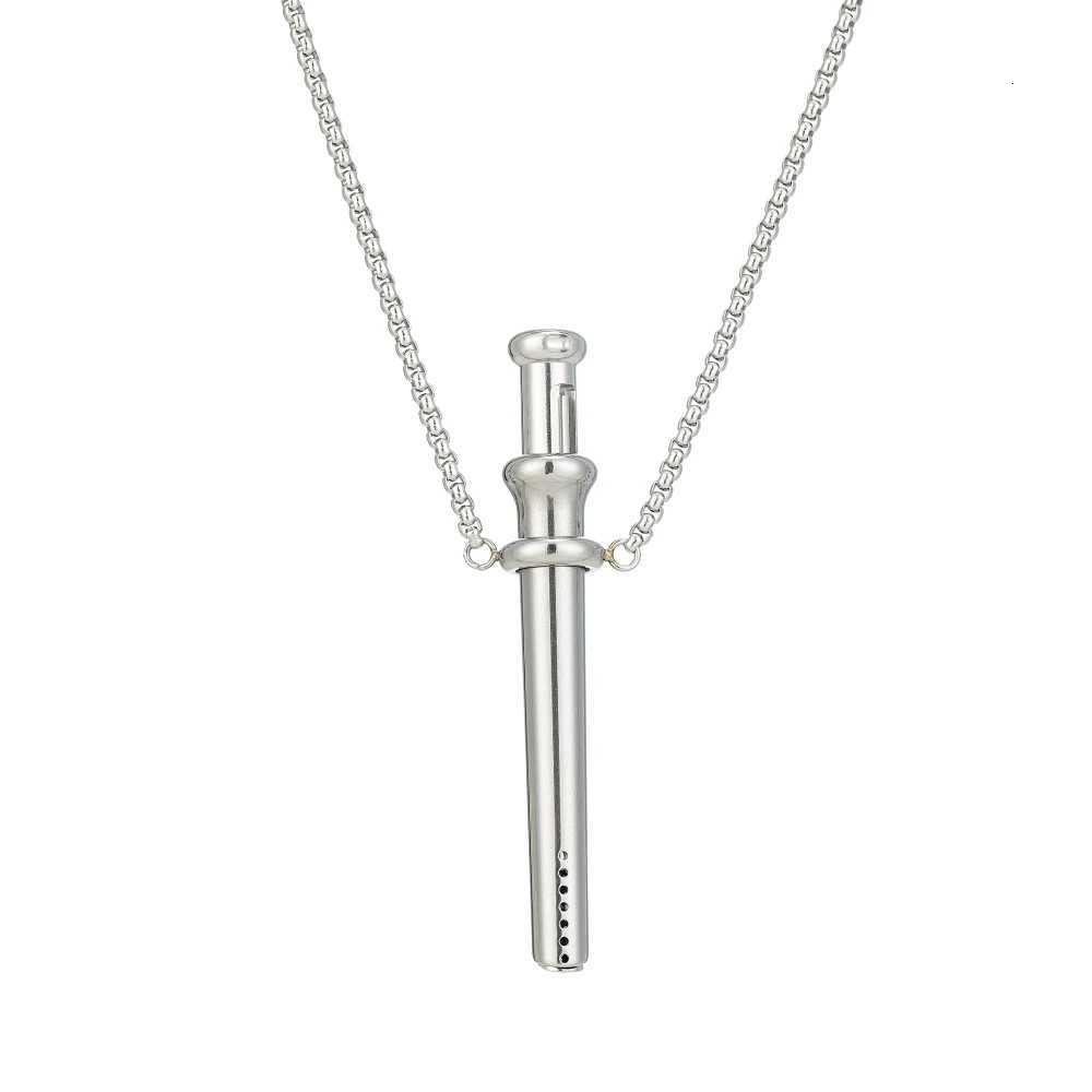 1pc Str Anxiety Reli Necklace 56mm ngth Stainss Steel Meditation Necklace Quit Smoking Anxiety Reli Necklace W250712