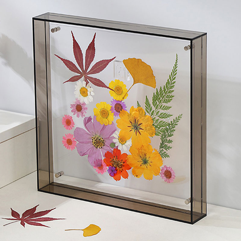 Acrylic Photo Box Transparent Photocard Holder Interior Frame Picture Display Stand Office Home Desktop Wall Decoration H260306