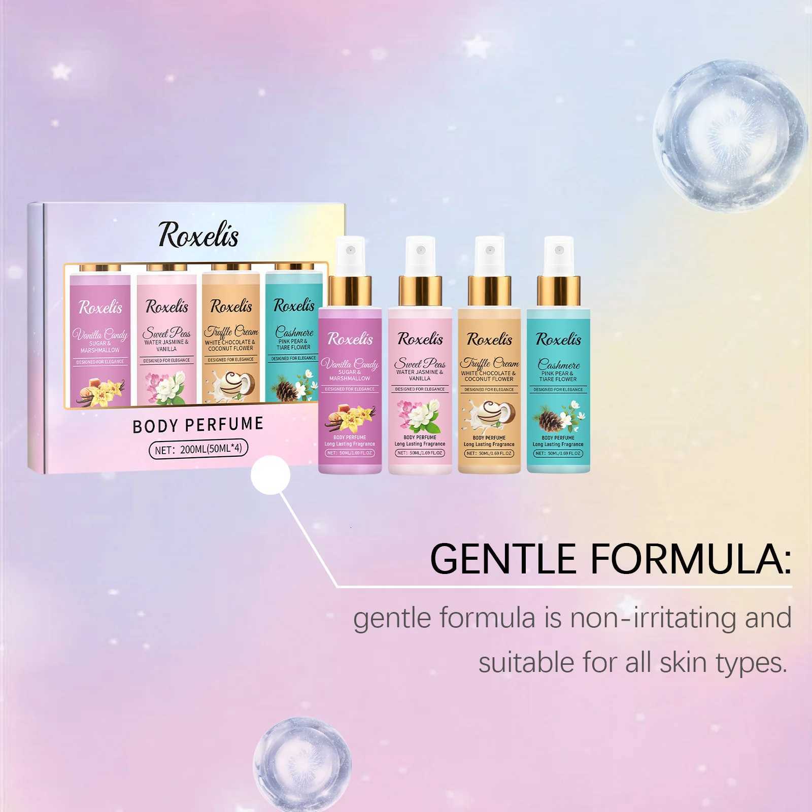 Roxelis 1set Body Fragrance Perfume Spray Set Long Lasting Freshing Fruit Scent Daily Dating Glamour Flirting Elegant Perfume W250712