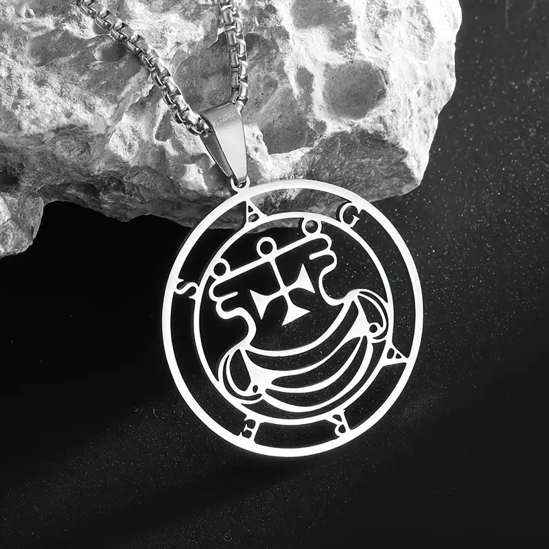 Luxury Jewelry Designer Jewelry Cross-border New Devil Stainless Steel Circle Necklace European And American Men's And Women's Titanium Stee
