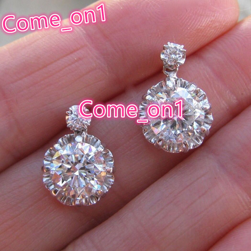New Trendy Womens Earrings Silver Color White CZ Stone Chic Girls Accessories Versatile Design Fashion Jewelry Wholesale