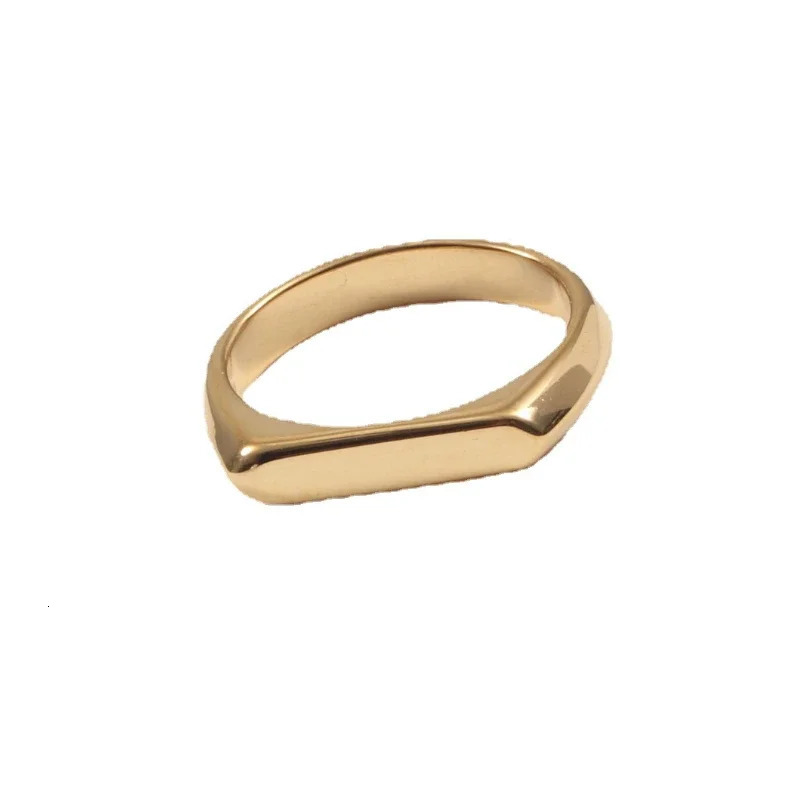 High End PVD Non Tarnish Minimalist Classic D-shaped Stainless Steel Ring Trend for Women Men 250708