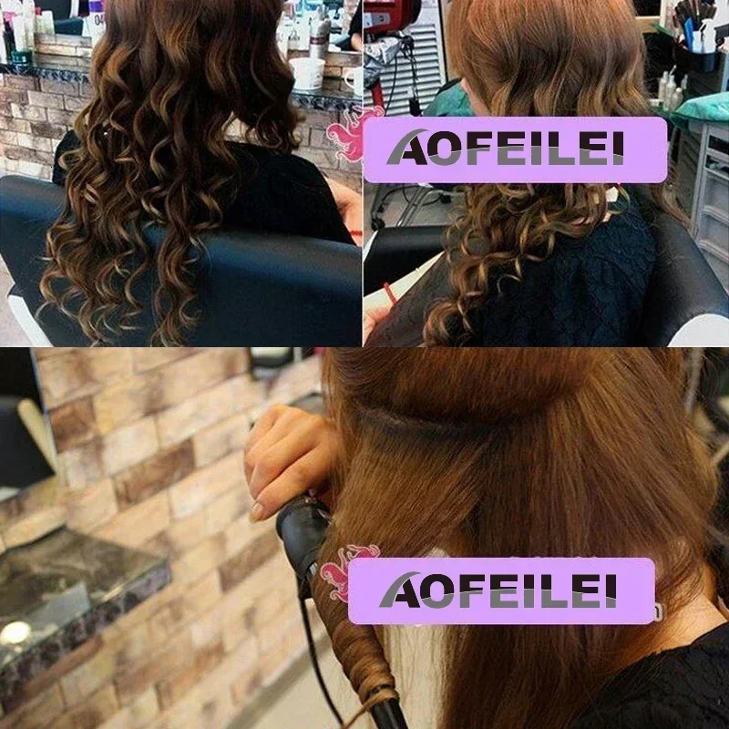 Aofeilei Ceramic Cone Hair Curling Iron Big Waver Electric Curl Hair Curlers with Gloves Cone Shape Hair Styling Tool 250712