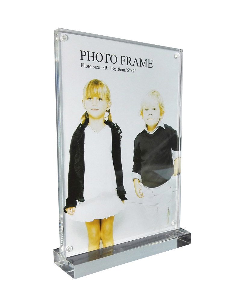 Clear Perspex Photo Frames Holders, Counter Top, Acrylic Displays, PF010, 2 Units per Pack H260306