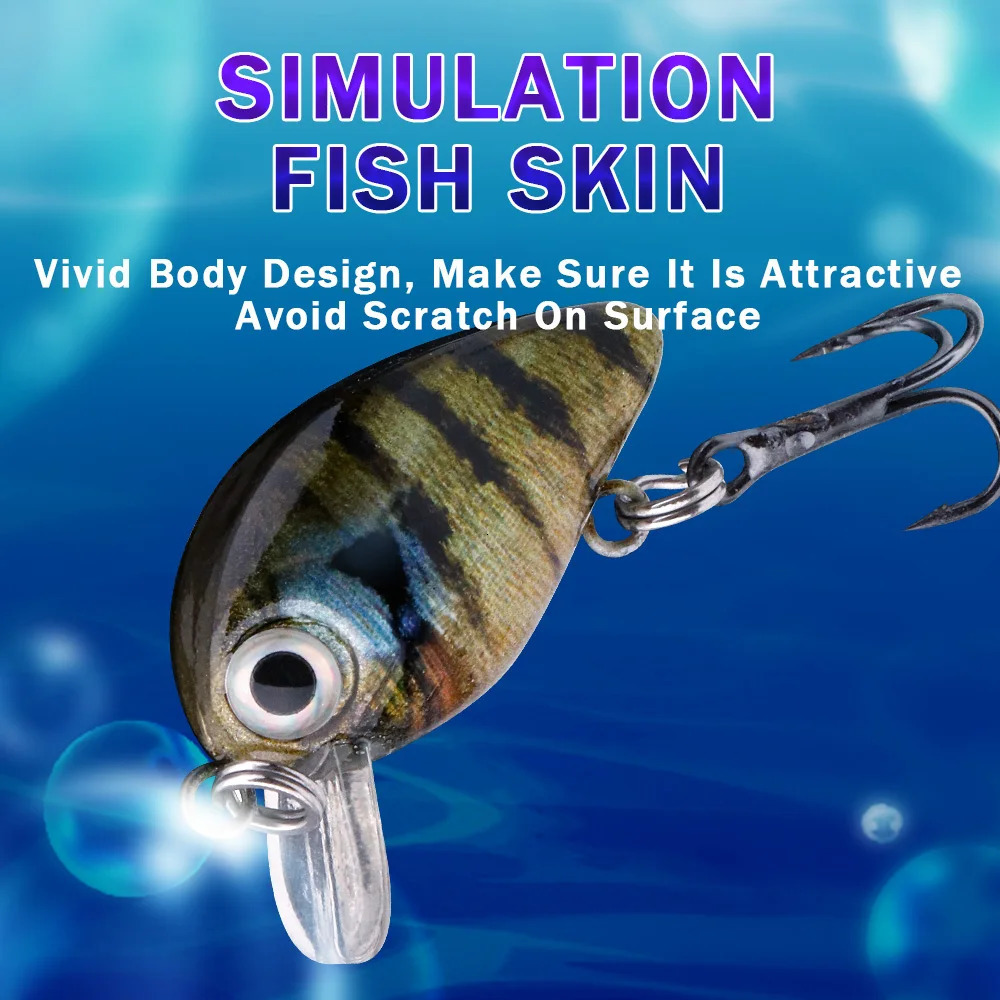 GOBASS 5pcs Mini Fish Bass Fishing Lure Set 3cm 15g Artificial Baits Topwater Crank Wobblers For Pike Crankbaits 250708
