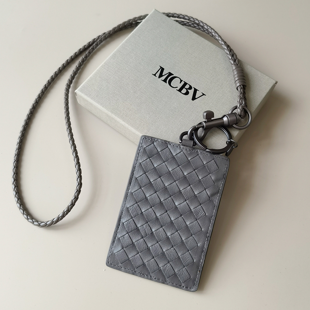 Luxury Brand Designer Card Holder Sheepskin Work Document Bag Genuine Leather Men Fashion ID Name Card Women's Employee Bags