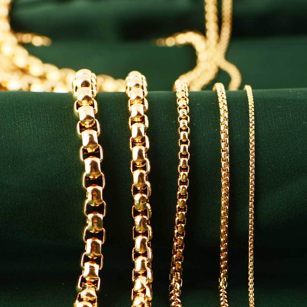 Luxury Jewelry Designer Jewelry Trendy Men's And Women's Punk Thick Chain Square Pearl Titanium Steel Necklace 1 2 3 5 6mm Hip Hop Style Non