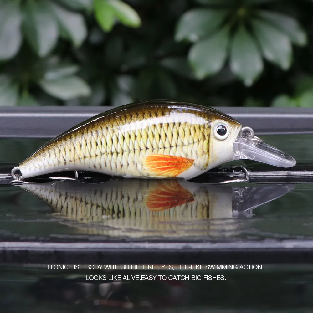 TREHOOK 6cm 10g Black Minnow Trout Fishing Baits Hard Floating Wobbler Crankbait Jerkbait Artificial Bass Lure 250708