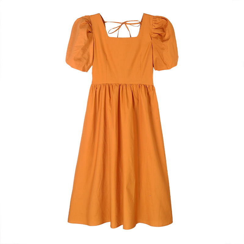 2025 Summer New Women's Skirt Summer New Design Open Back High Waist Square Neck French Style Fashion Dress New Luxury Designer Women's Skir