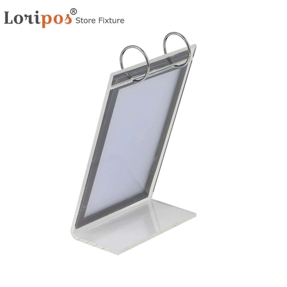 1pcs 105x180mm L Acrylic Frame Menu Holder Album Volume Bracket Stand For Poster Photo Picture Display H260306