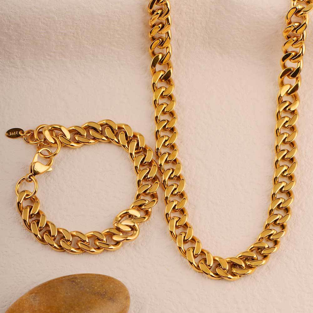 Luxury Jewelry Designer Jewelry European And American Chain Necklace Hip Hop Unisex Trendy Ins Style Exaggerated Titanium Steel Non-fading High Street