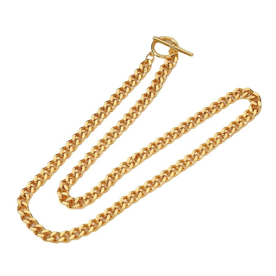 Luxury Jewelry Designer Jewelry Versatile Trendy Fashion European And American INS Style Jewelry 18K Gold Plated Unique Niche Design Bare Chain Titani