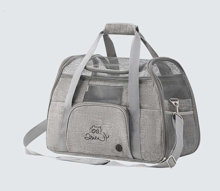 Car Carrier Breathable Large Capacity Two Cats Outdoor Portable Pet Dog Bag Neutering Cage Cat Bed