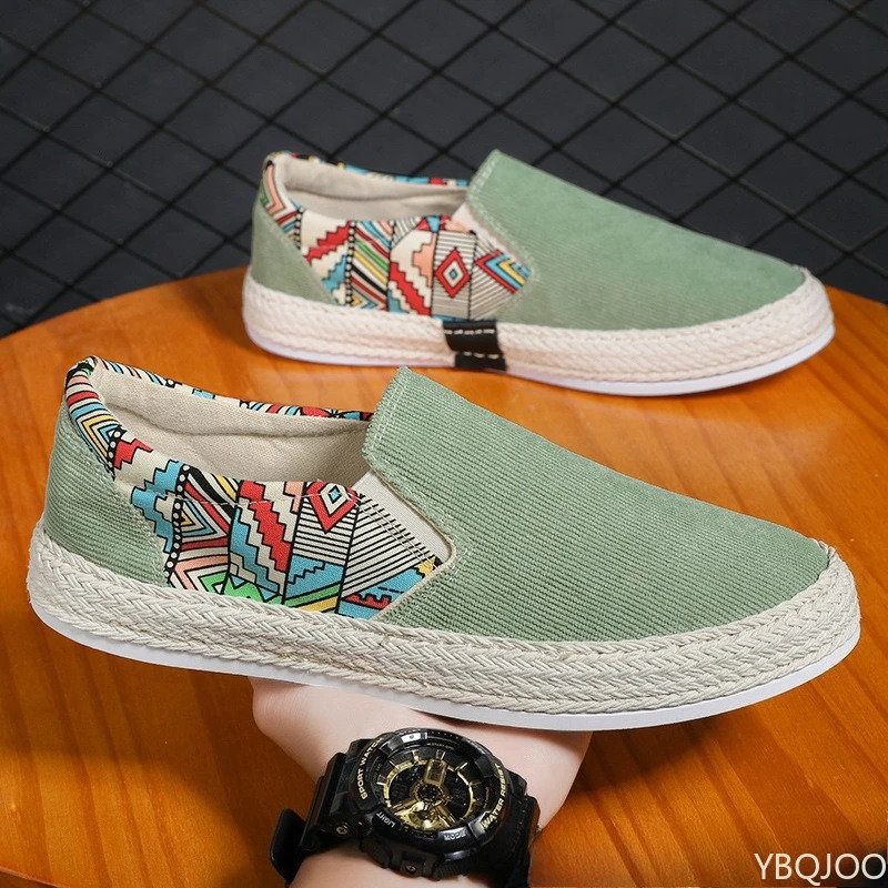 2025 Style Summer Fashion versatile Mens Sneakers Casual comfort Canvas Flat Shoes Men Fisherman Linen Cloth Loafers Shoes 250708