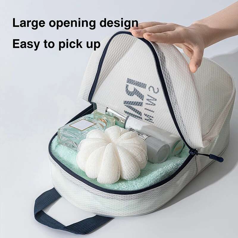 Waterproof Tote Portable Bag Reusable Grocery Bags Shopping Gym Travel Bath Organizer For Swimming, Beach
