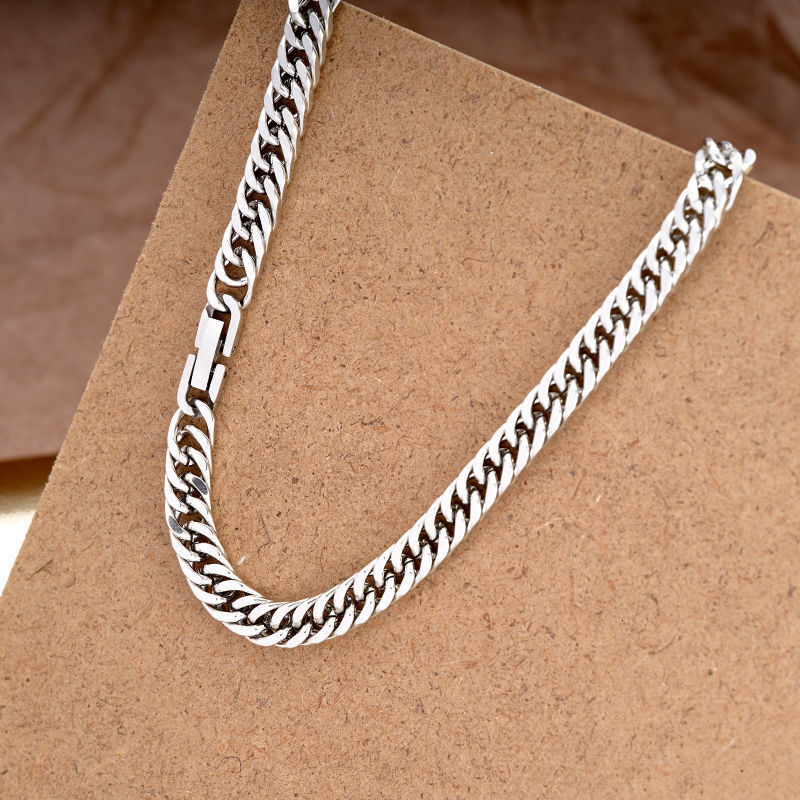 Luxury Jewelry Designer Jewelry European And American Hip-hop Accessories Stainss Steel Four-sided Polished Dense Chain Necklace For Men And Women Nic