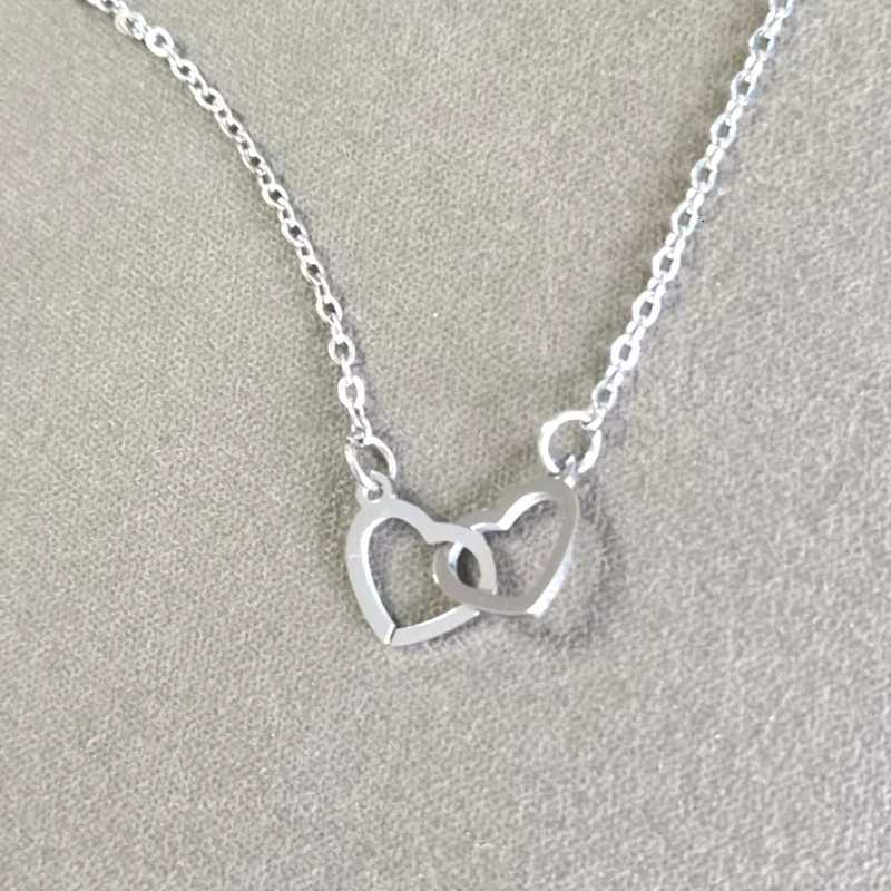 10pcs Interlocking Double Charm Connector Pendant Mirror Polished Stainless Steel Charms 12*20mm Necklace whosa W250712