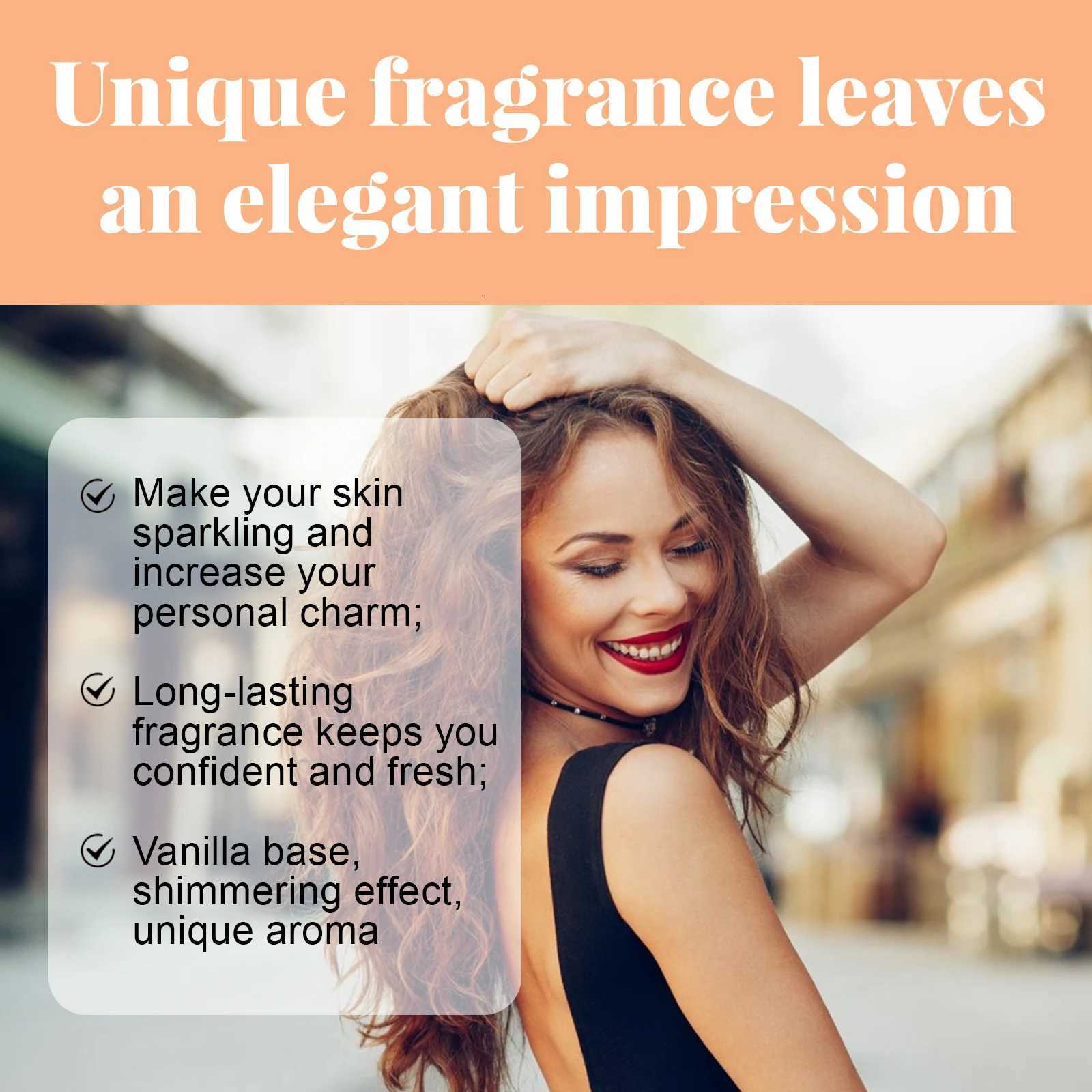 100ml Soft Vanilla Glitter Perfume Spray Floral Seduction Fragrance Mist Freshing Lasting Glamor Daily Dating Perfume W250712