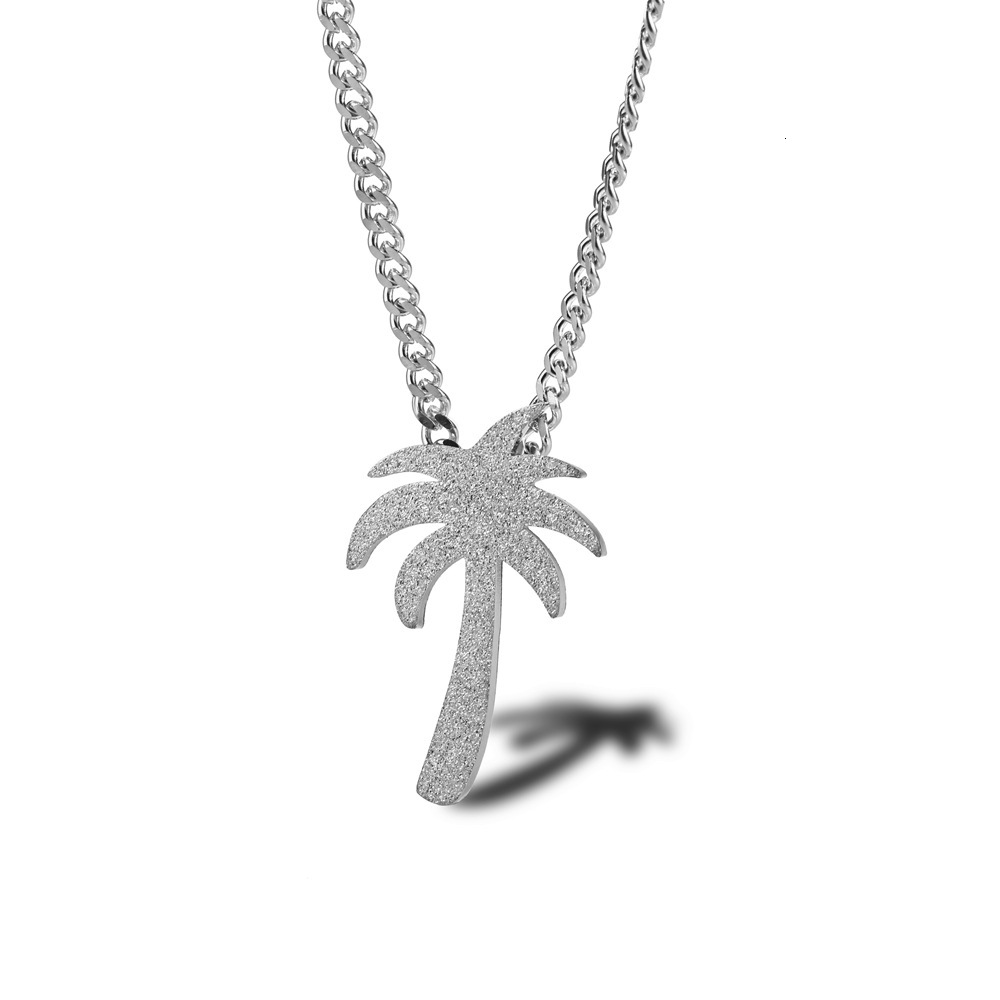 Luxury Jewelry Designer Jewelry Hip Hop Street Hip Hop West Coast Rap Style Gold-plated Small Coconut Tree Necklace Unisex Cool Disco Necklace