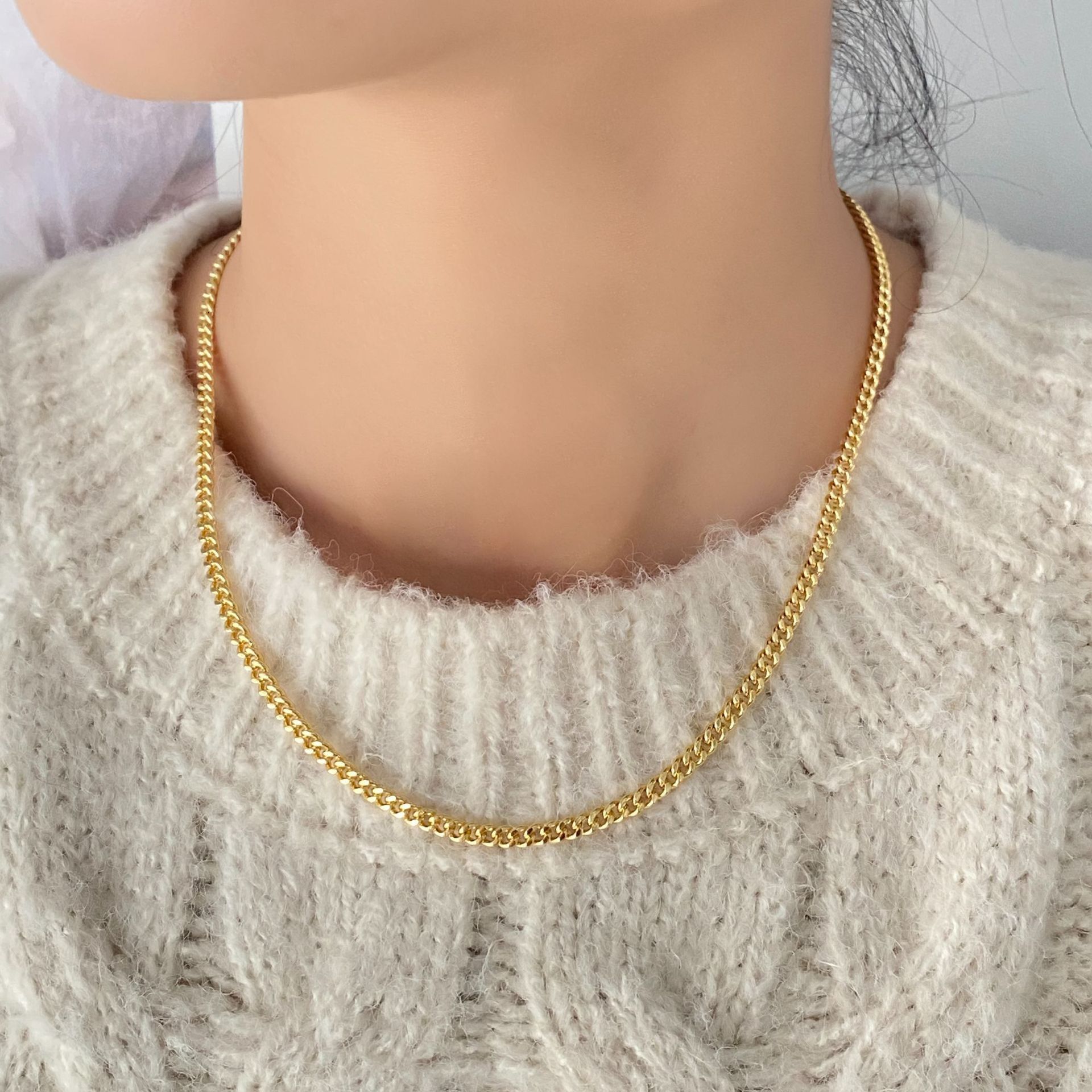 Luxury Jewelry Designer Jewelry Niche Light Luxury Retro Necklace Internet Celebrity Hot Item Chain Accessory Collarbone Chain Men's Fashion High