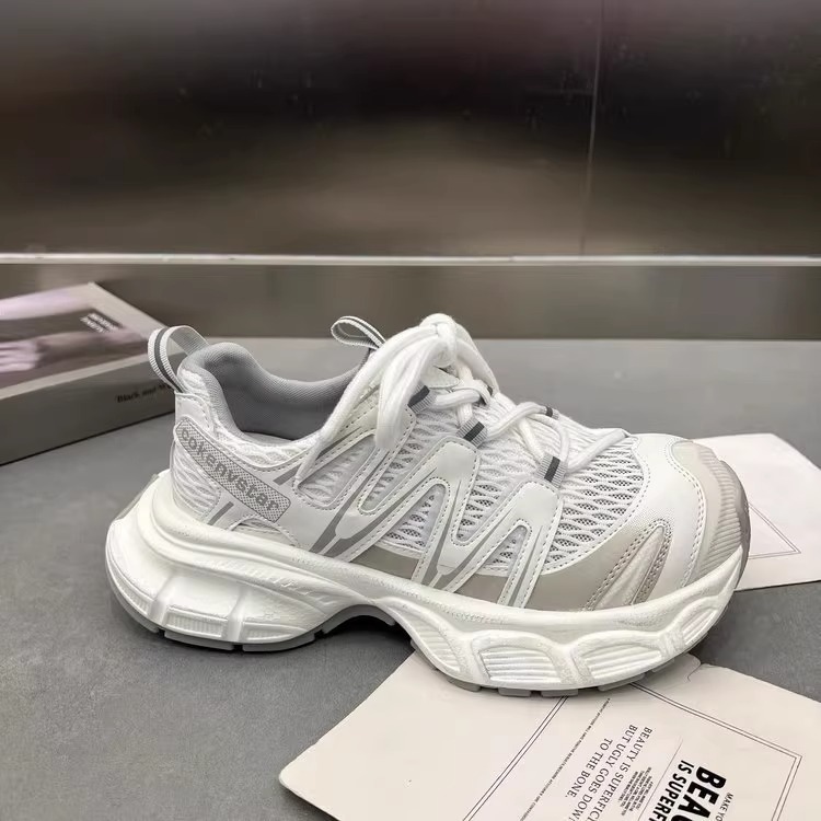 Mesh breathable dad shoes new styles for spring and summer big - head thick - sole lightweight running sports shoes for women