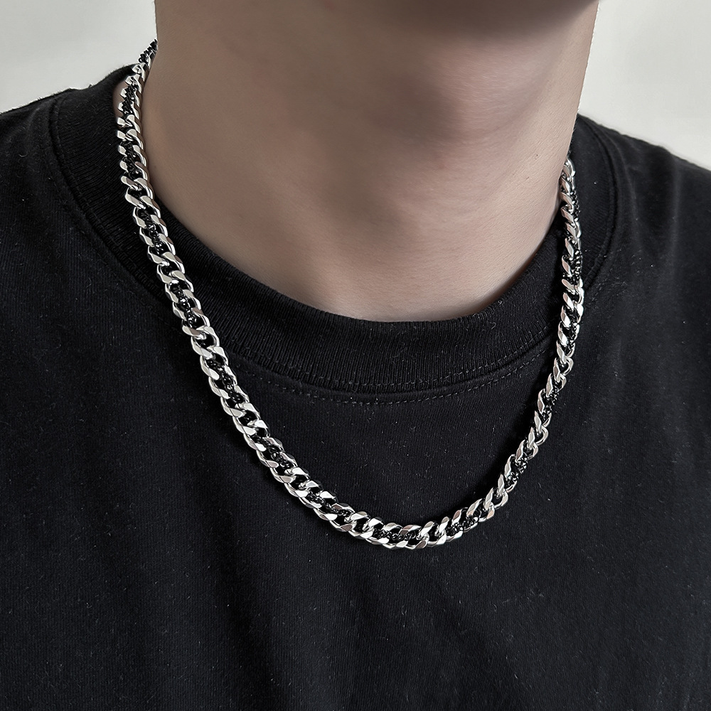 Luxury Jewelry Designer Jewelry Japanese And Korean High Street Simple Hip Hop Necklace INS Unisex Niche Design Street Hip Hop Titanium Steel Collarbo