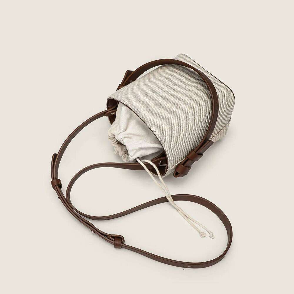 Casaul Canvas Buckets Bag Designer Women Handbags Simple Shoulder Crossbody Bags Trend Summer Beach Small Tote Female Purse 2025