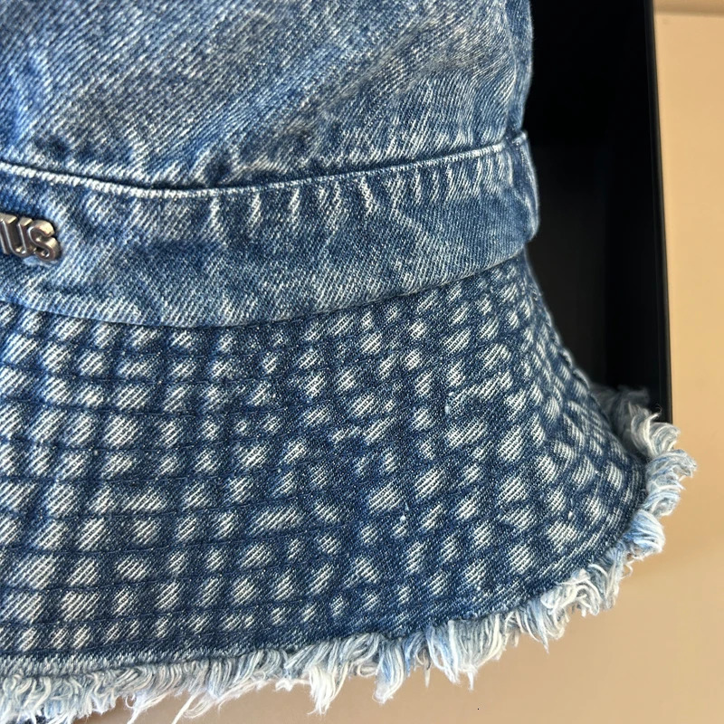 Brown Leopard Print Cowboy Bucket Hats with String Women Denim Beach Sun Hat Outdoor Panama Summer Fisherman Cap 250711