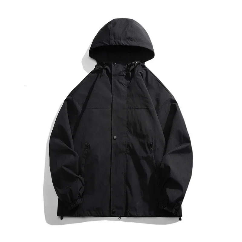 Men Hooded Jacket Men Bomber Jacket Mens Windbreakers Zipper Coats Spring Autumn Loose Cargo Jacket Men Casual Sportswear 250708
