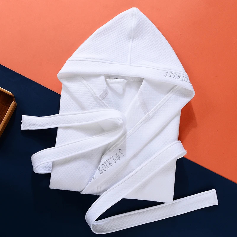 Winter Men Robe Hooded Cotton Bathrobe Men Sleepwear Kimono Robe Couples Thick Long Home Wear Warm Peignoir Male Terry Robe 250710