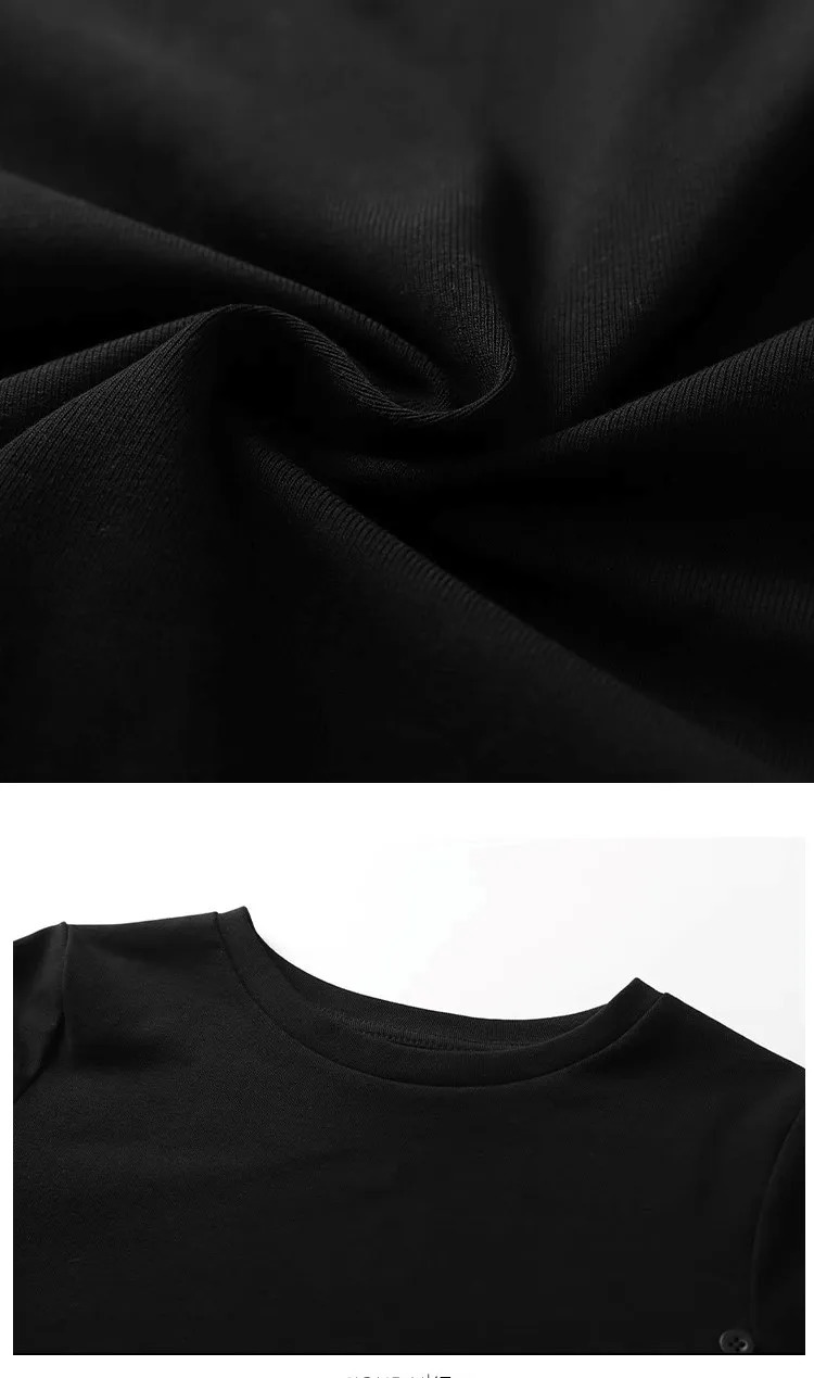 Streetwear Classic Seven Quarter Sleeves Tops Retro Paintings Letter Graphics Printed T Shirt Harajuku Goth Clothing 250704