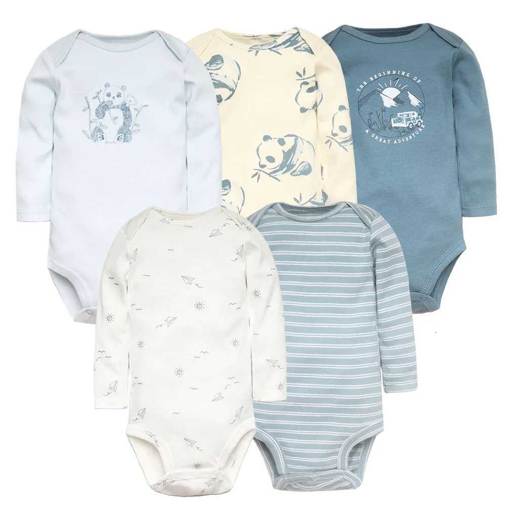 5-Piece Baby Boy Bodysuits Newborn Clothes Set Toddler Baby Girl Clothing 100% Cotton Soft Infant New Baby Jumpsuits Z250712