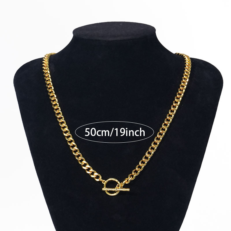 Luxury Jewelry Designer Jewelry Versatile Trendy Fashion European And American INS Style Jewelry 18K Gold Plated Unique Niche Design Bare Chain Titani