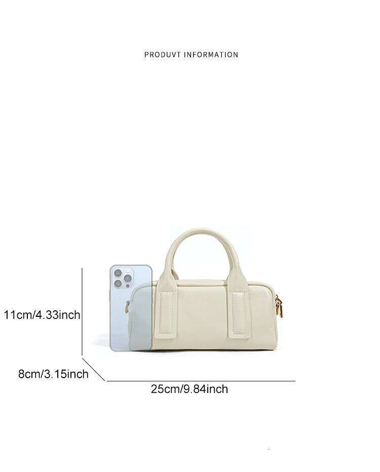 2025 New Genuine Leather Small Square Niche Top Layer Cowhide Commuter Shoulder Crossbody Bag High-End For Women's Handbag