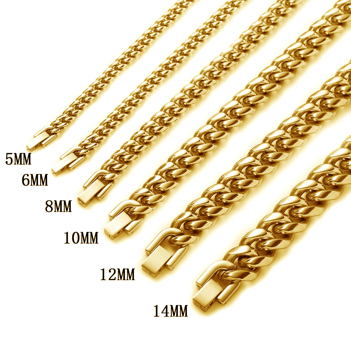 Luxury Jewelry Designer Jewelry Trendy Cool Titanium Steel Chain Necklace Stainless Steel Jewelry Clasp Round Polished Chain Men's Thick Bold Fas