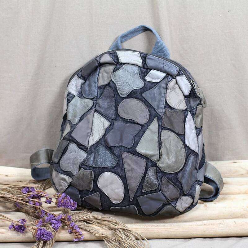 Retro Genuine Women's Backpacks Casual Handmade Design Handbags Top Layer Leather Backpackage Shoulder Bags