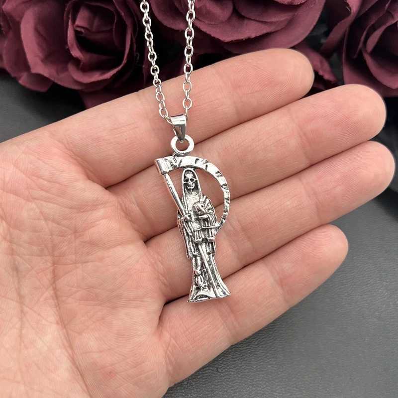 Skeleton Grim Reaper Necklace Angel of Death Alternative Jewelry Handmade Necklace Halloween Jewelry Gothic Jewelry Gift W250712