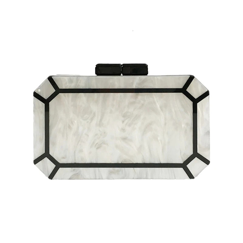 Trendy Women Wallet Acrylic Evening Bags Casual Handbag Solid Pearl White Mini Crossbody Bag Wedding Chain Clutch Purse 250708