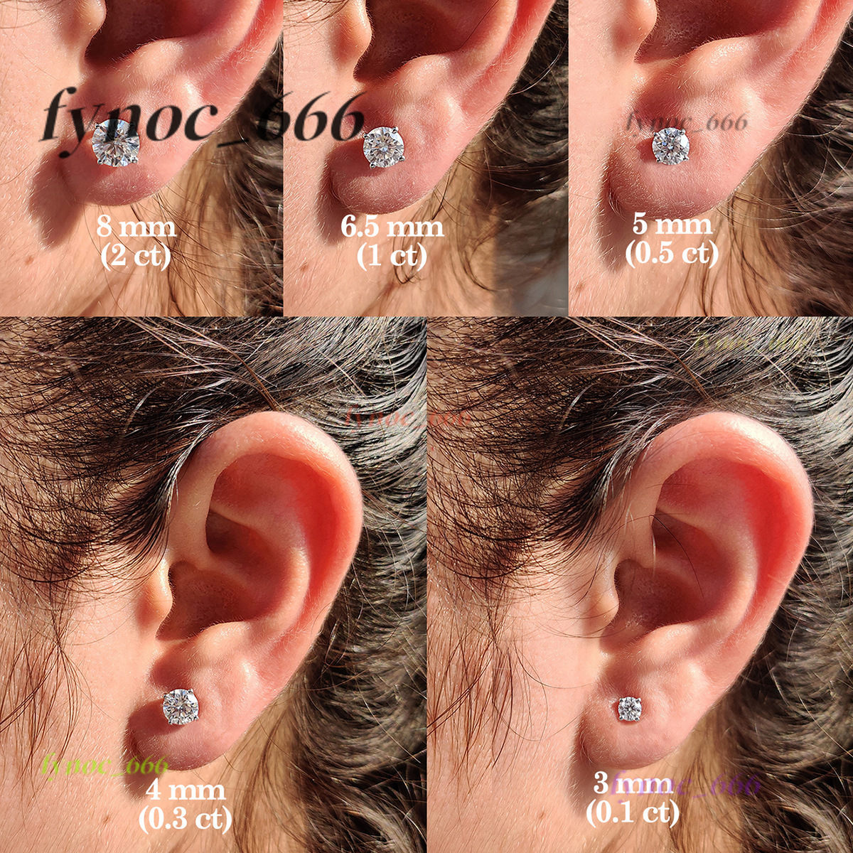 Fine Fashion Luxury 925 Silver 1CT Real Moissanite Diamond Four Claw Twist Bead Stud Earrings Trendy Parties Engagements