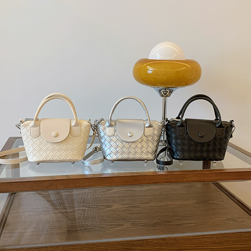 Luxury Brand Designer Bag Early Autumn New Imitation Woven Women's Bag Dumpling Bag High-Quality Texture Handbag Versatile Shoulder Crossbody Bag