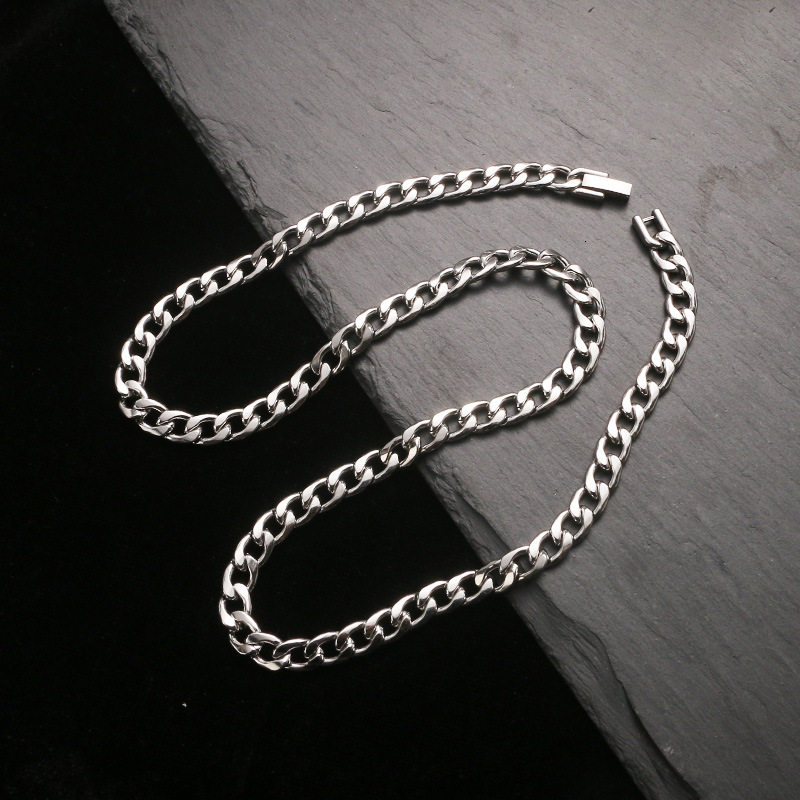 Luxury Jewelry Designer Jewelry Fashion Chain Non-fading Jewelry Clasp Stainless Steel Necklace Unisex Cross-border Personality Street Style Necklace