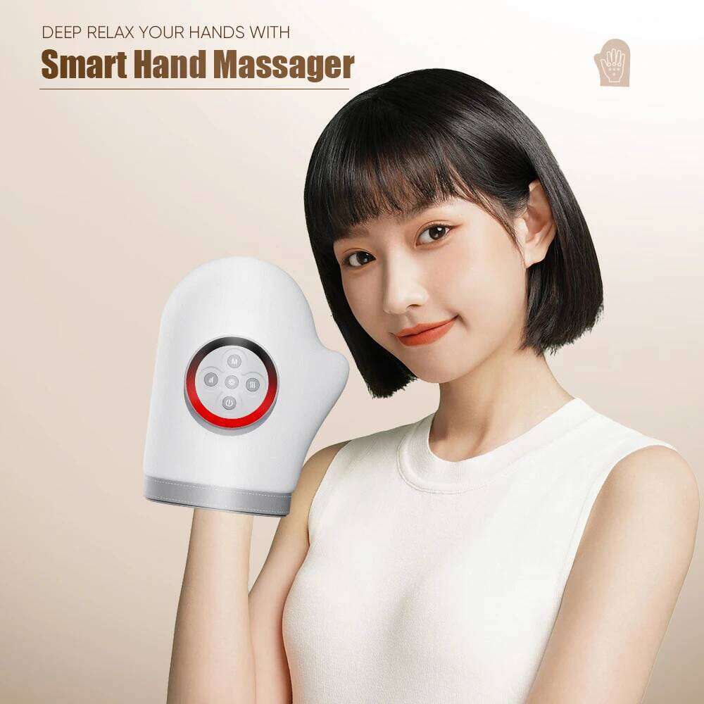 New Air Compression Electric Palm Wrist Massage Heating Fingers Hand Massager