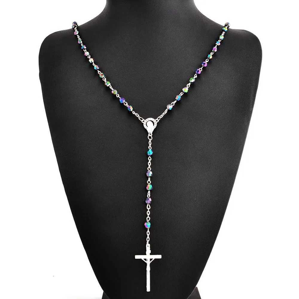 With Secret Compartment Cross Pendant Necklace Openable Stainless Steel Chain Pendant Necklace Vintage 3D Printed Charm Jewelry W250712
